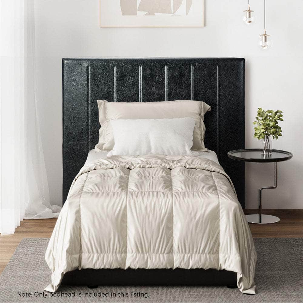Bed Frame Headboard King Single Size Bedhead Black Leather