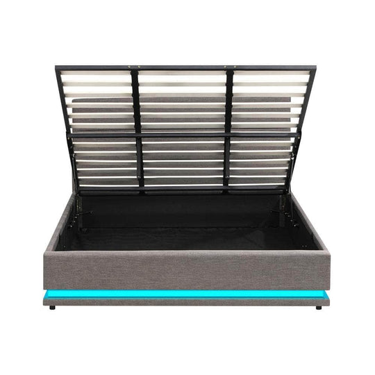 Bed Frame King Bed Frame LED Mattress Base with Gas Lift