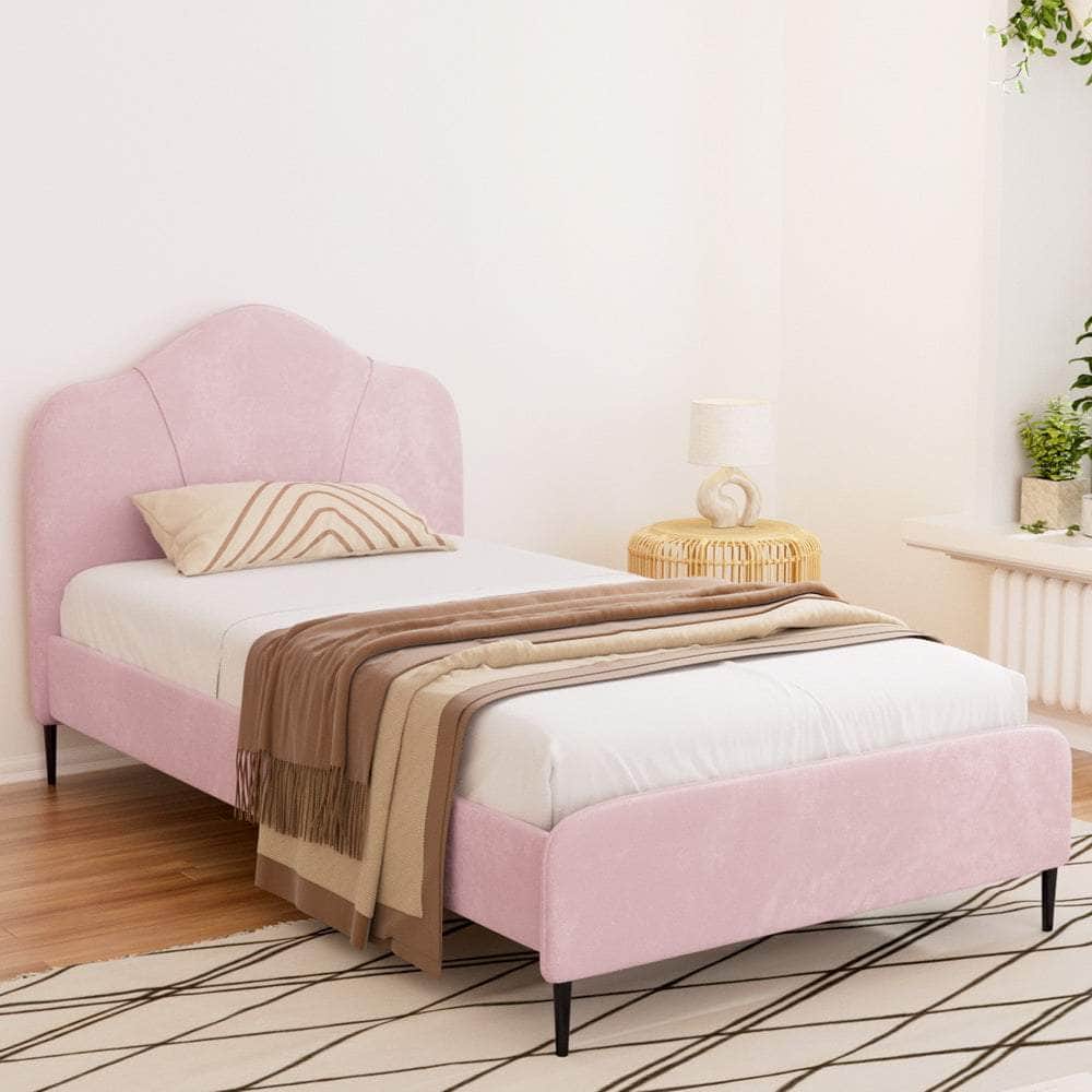 Bed Frame King Single/Queen Size Velvet