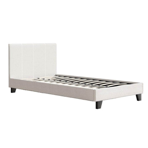 Bed Frame King Single Size Boucle Neo