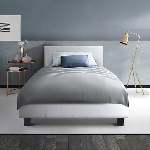 Bed Frame King Single Size White Neo