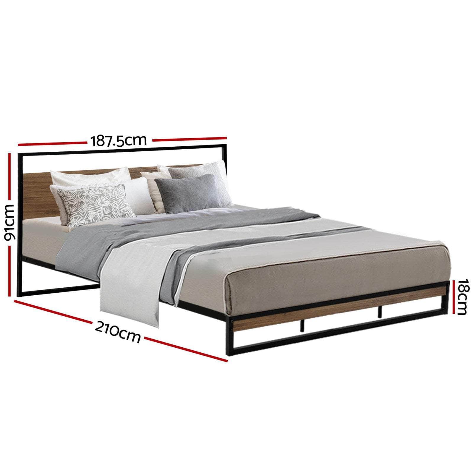 Bed Frame King Size Metal Frame DANE