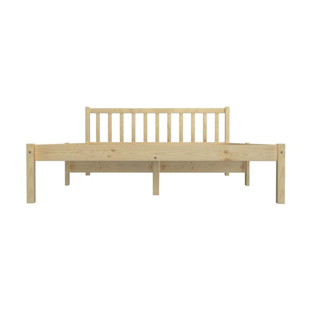 Bed Frame King Size Wooden Timber Mattress Base Wood Headboard Bedroom