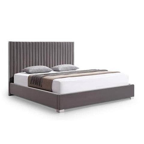 Bed Frame Queen/King Polyester Fabric Padded Upholstery