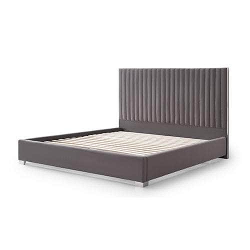Bed Frame Queen/King Polyester Fabric Padded Upholstery
