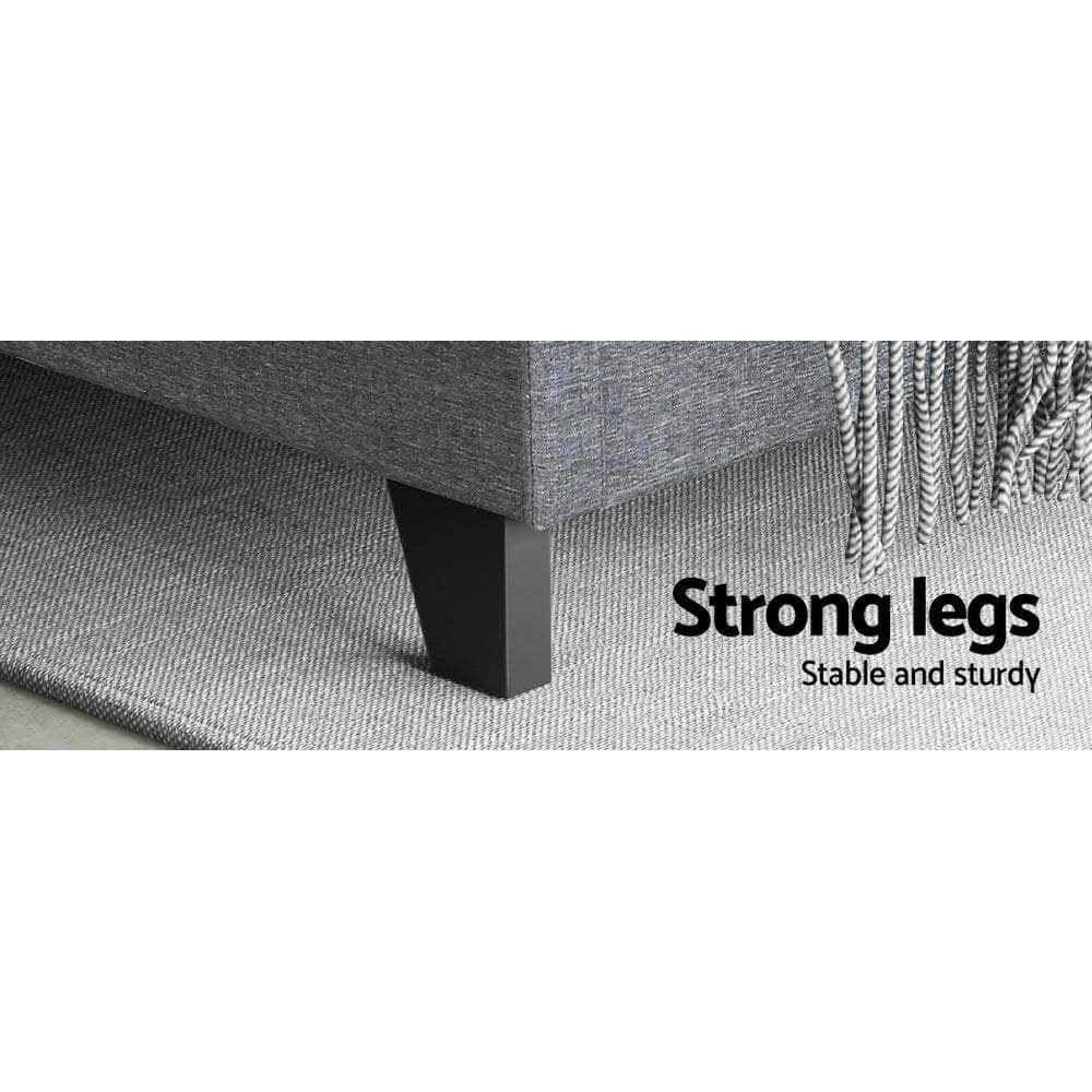 Bed Frame Queen Size Grey Neo