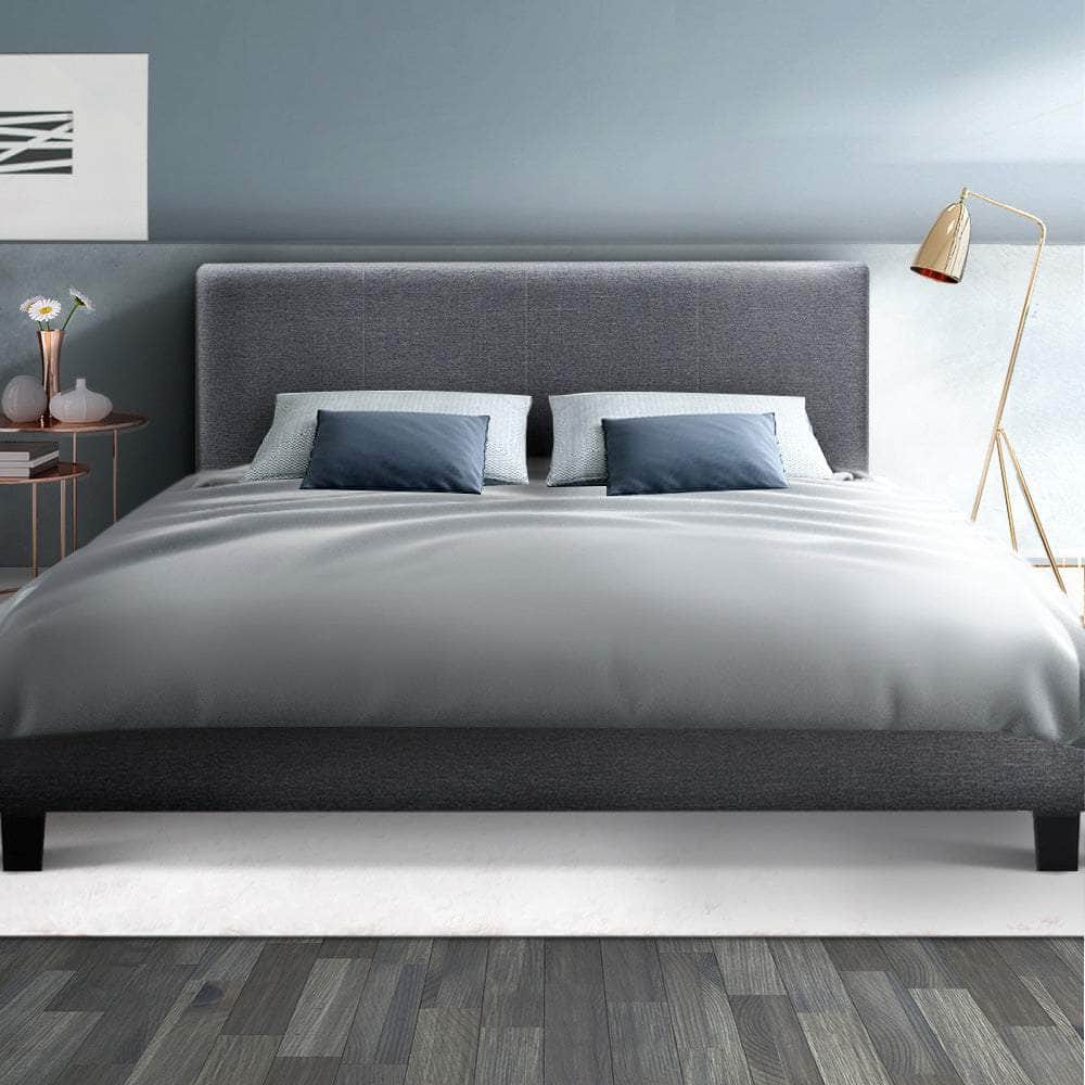 Bed Frame Queen Size Grey Neo