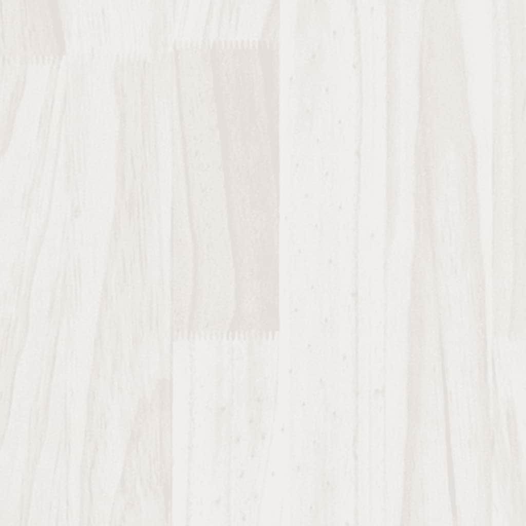Bed Frame White Solid Wood Pine Queen Size