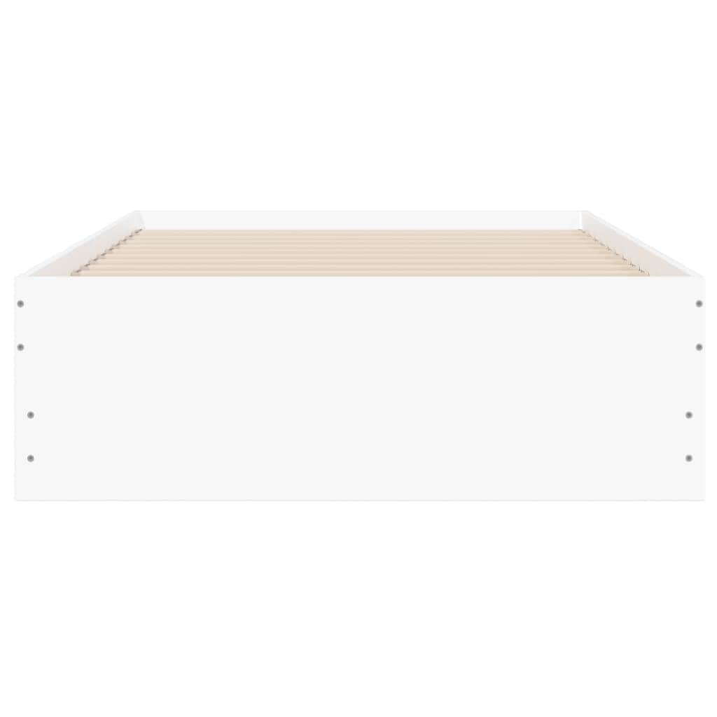 Bed Frame with Drawers-White