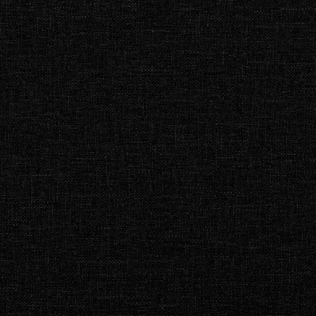 Bed Frame with Headboard Black Single Size Fabric