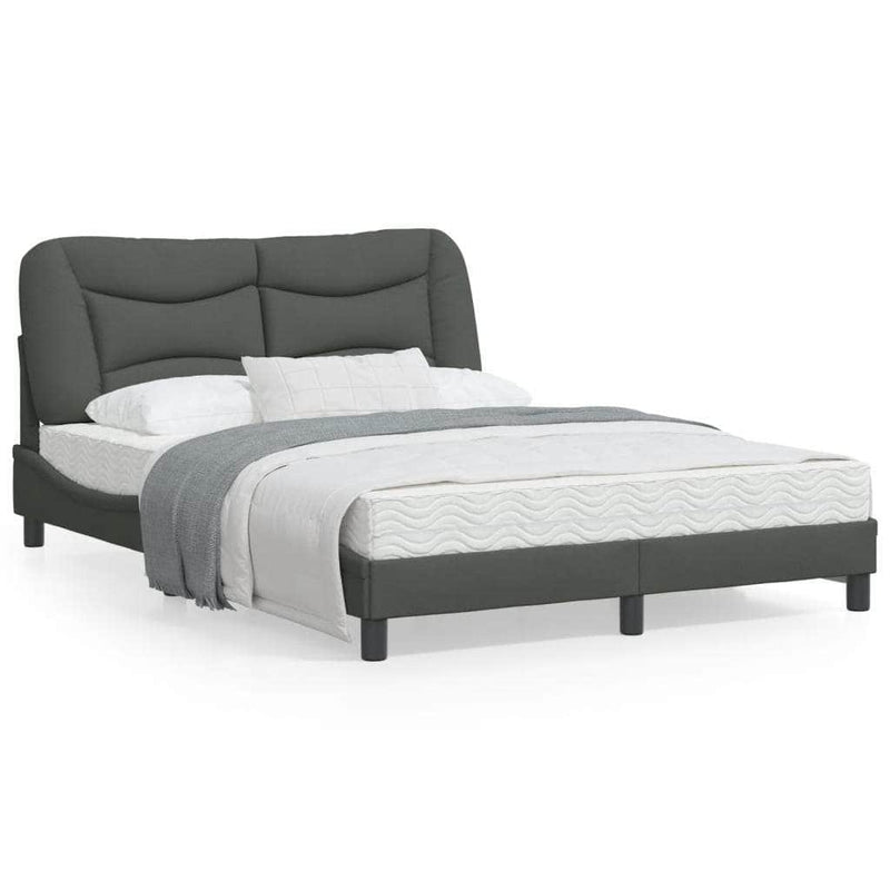 Queen - Bed Frame with Headboard Dark Grey Queen Size Fabric
