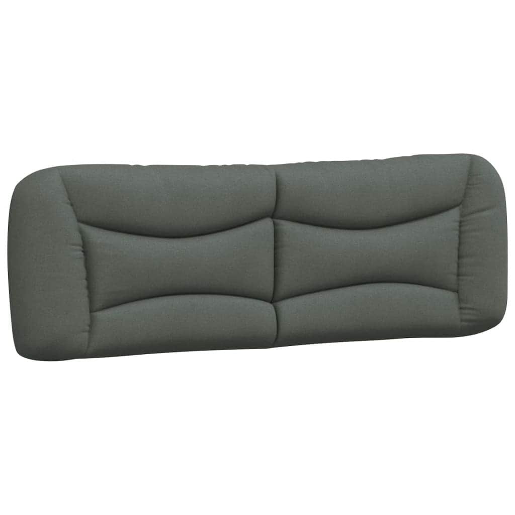 Bed Frame with LED Light Dark Grey Fabric