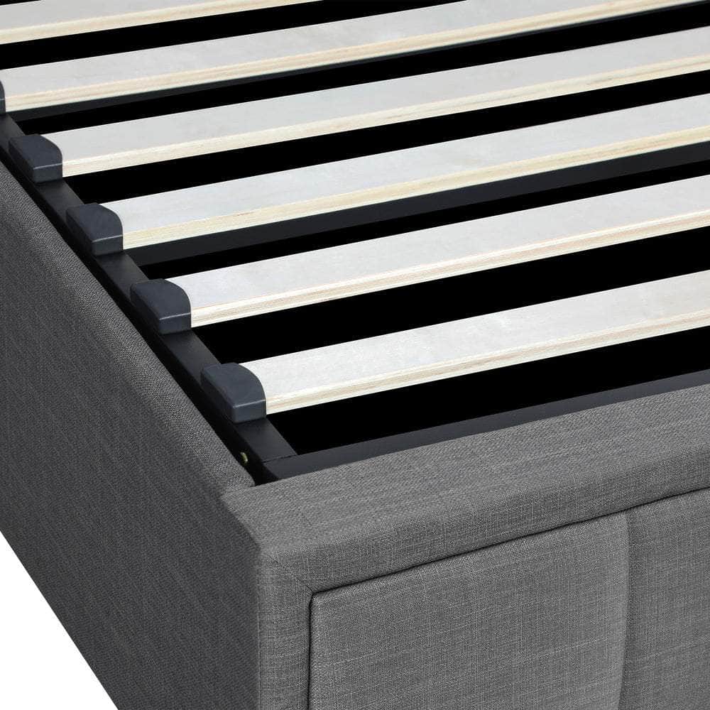 Bed Frame With Mattress Set Double Queen & King Size Gas Lift Grey BOSS