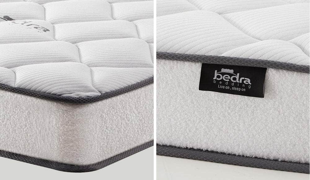 Bed Frame with Mattress Single Size Pink Velvet