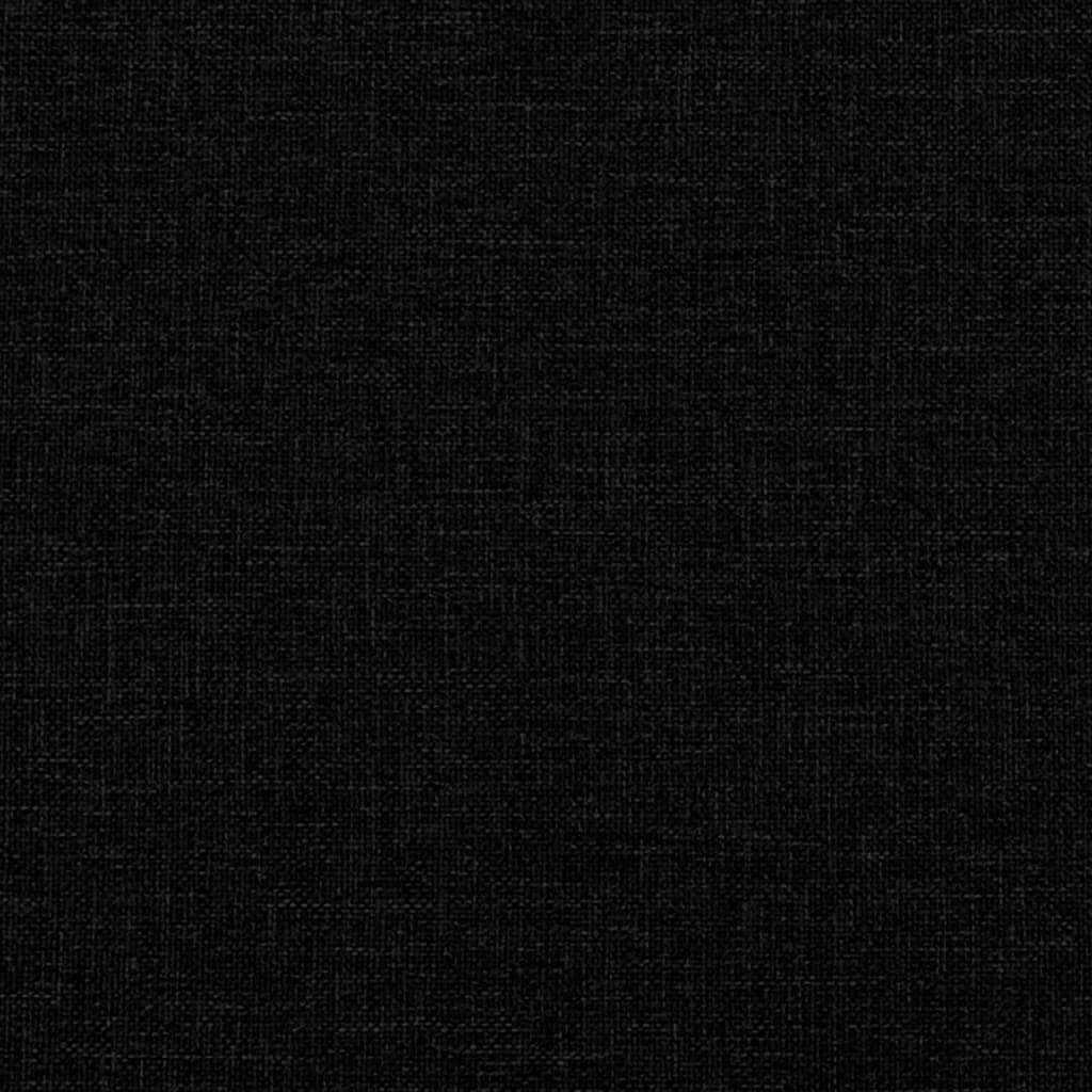 Bed Frame without Mattress Black Double Fabric
