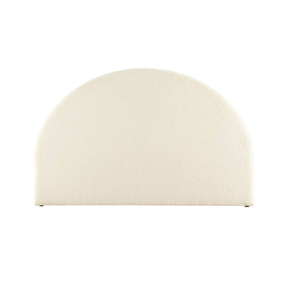 Bed Head Headboard Bed Frame King Boucle - GREI White