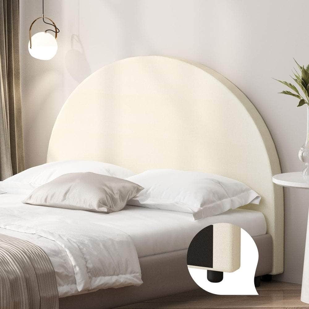 Bed Head King Single Headboard Fabric Beige