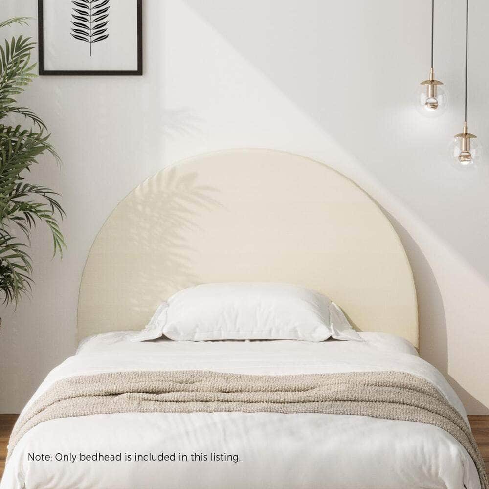 Bed Head King Single Headboard Fabric Beige