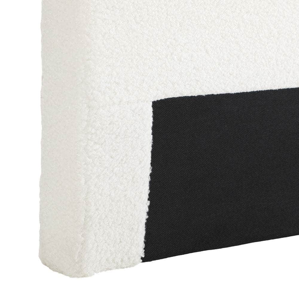 Bed Head Single Size Headboard Boucle White
