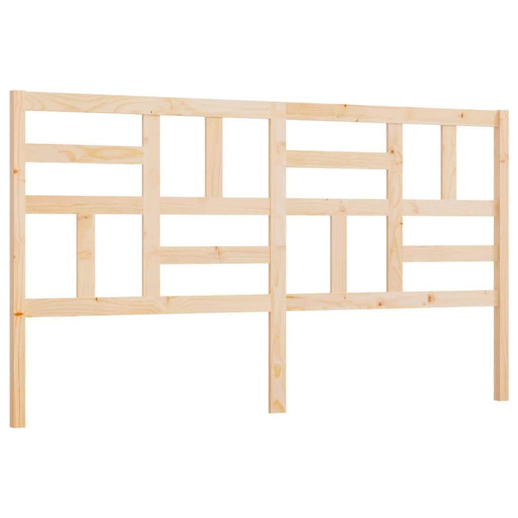 Bed headboard Brown solid wood pine