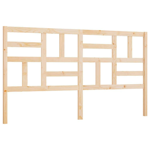 Bed headboard Brown solid wood pine