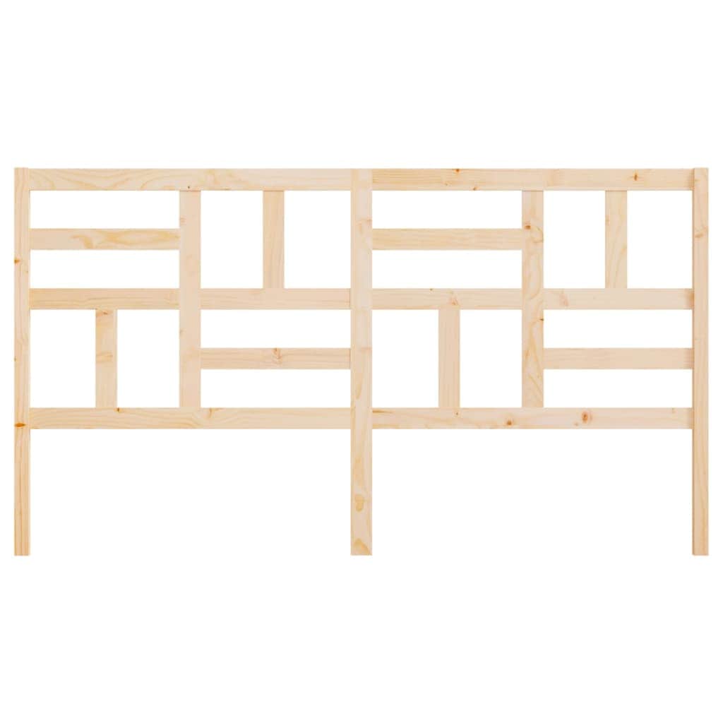 Bed headboard Brown solid wood pine