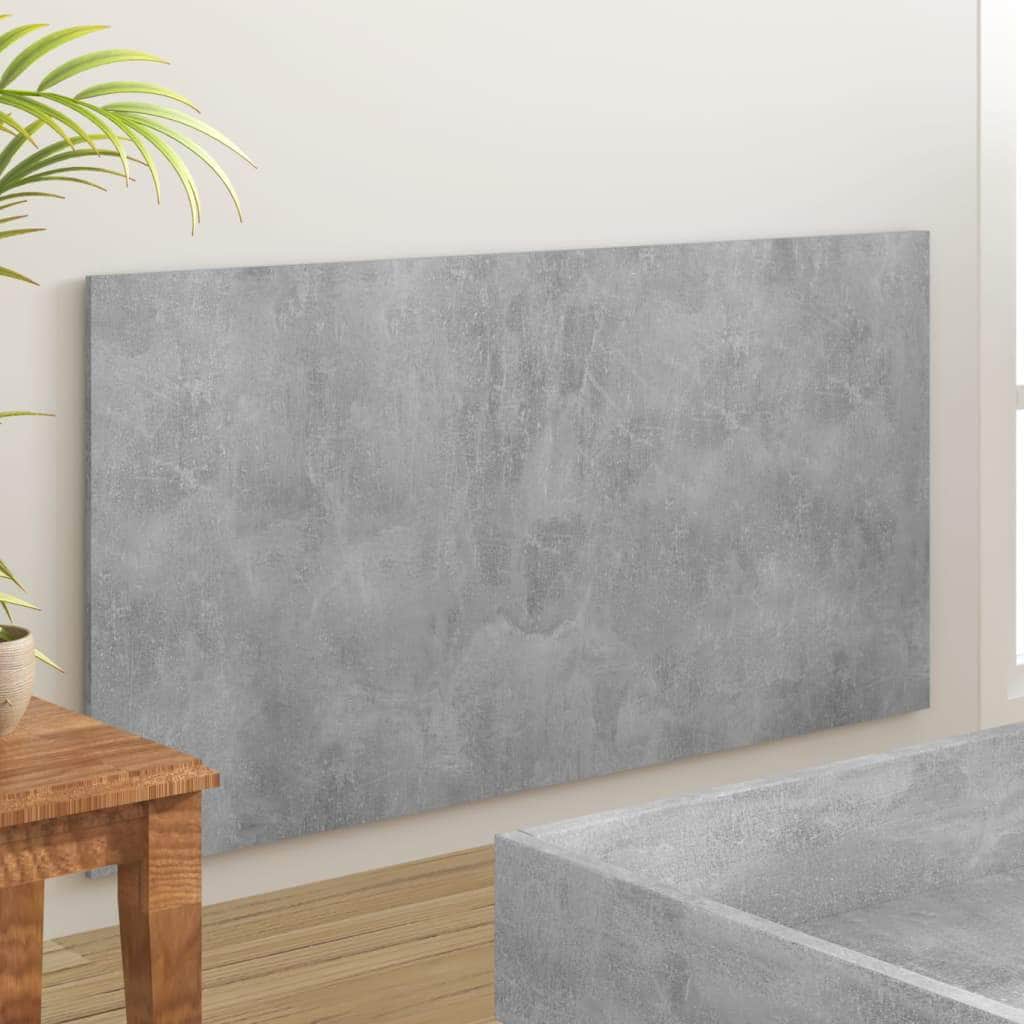 Bed Headboard - Concrete Grey Engineered Wood