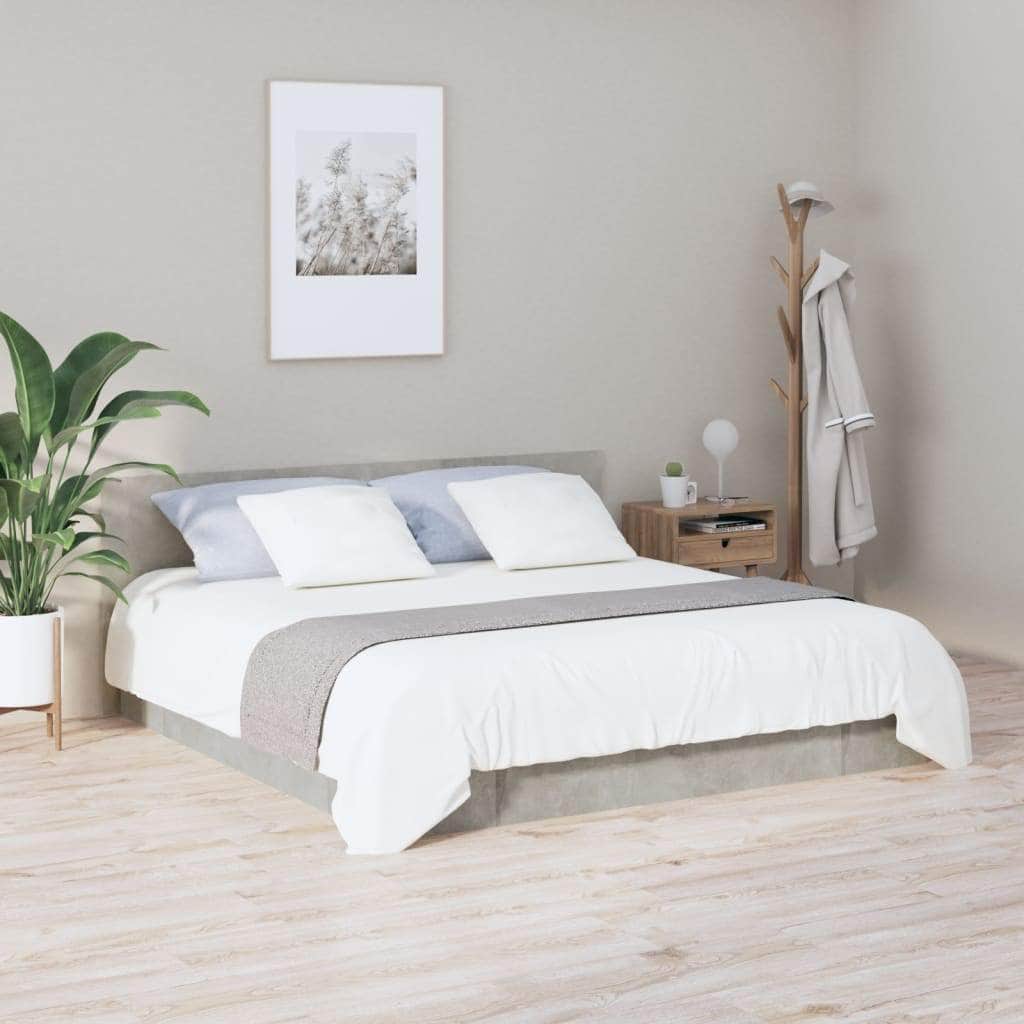 Bed Headboard Concrete Grey Engineered Wood