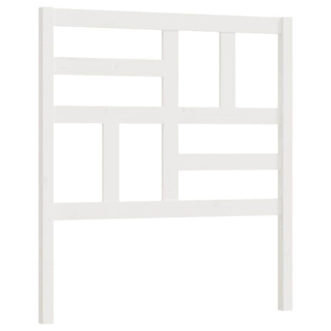 Bed Headboard White - Solid Wood Pine
