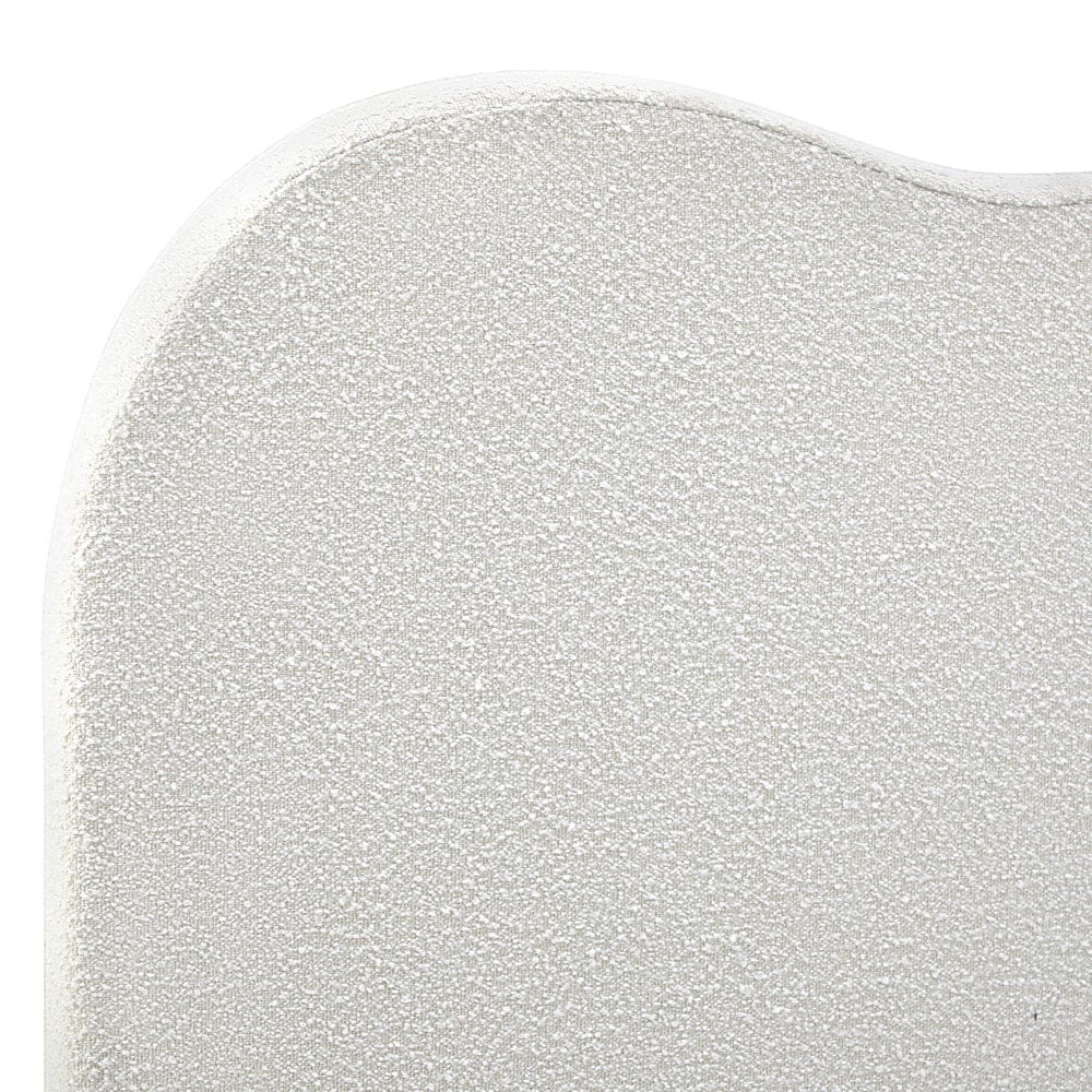 Bed Head Double/King Single/Queen Size Headboard Boucle Fabric White