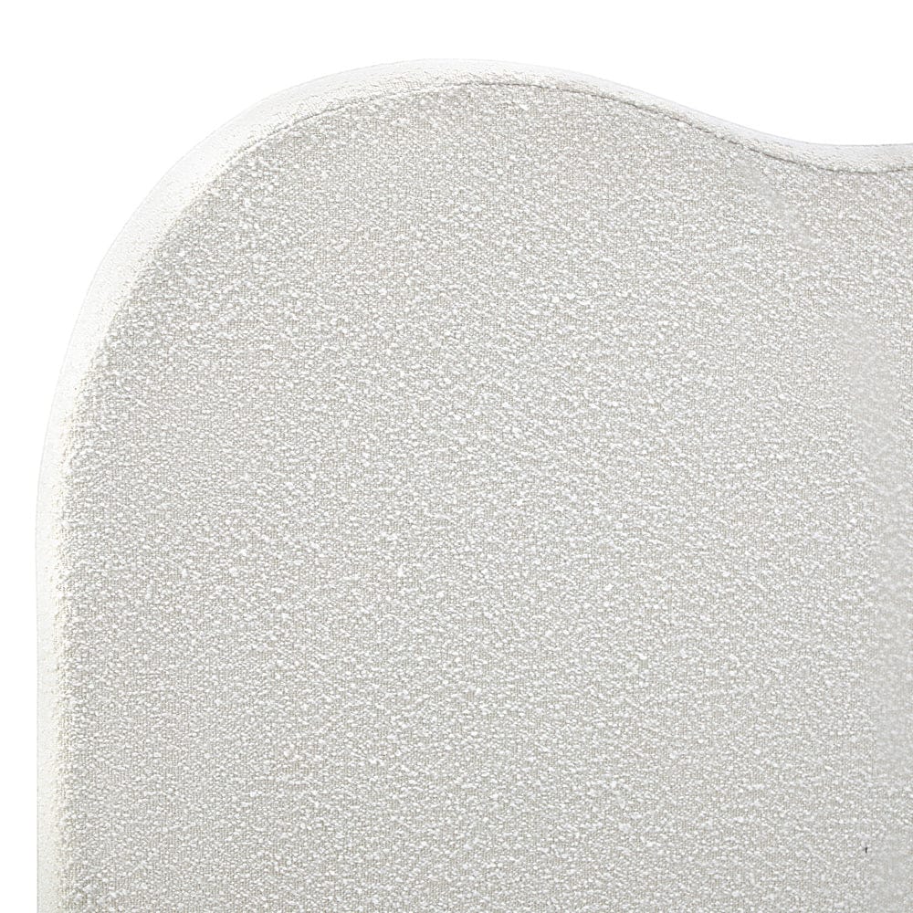 Bed Head Double/King Single/Queen Size Headboard Boucle Fabric White