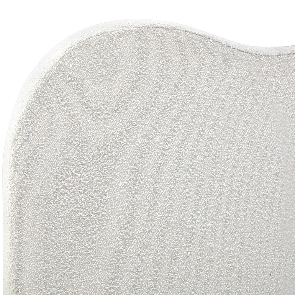 Bed Head Double/King Single/Queen Size Headboard Boucle Fabric White