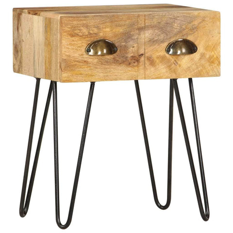Bedside Cabinet 2 Drawers Mango Wood