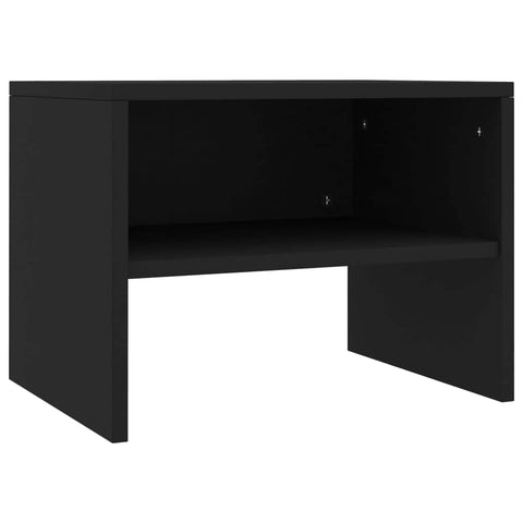 Bedside  Cabinet Black Chipboard