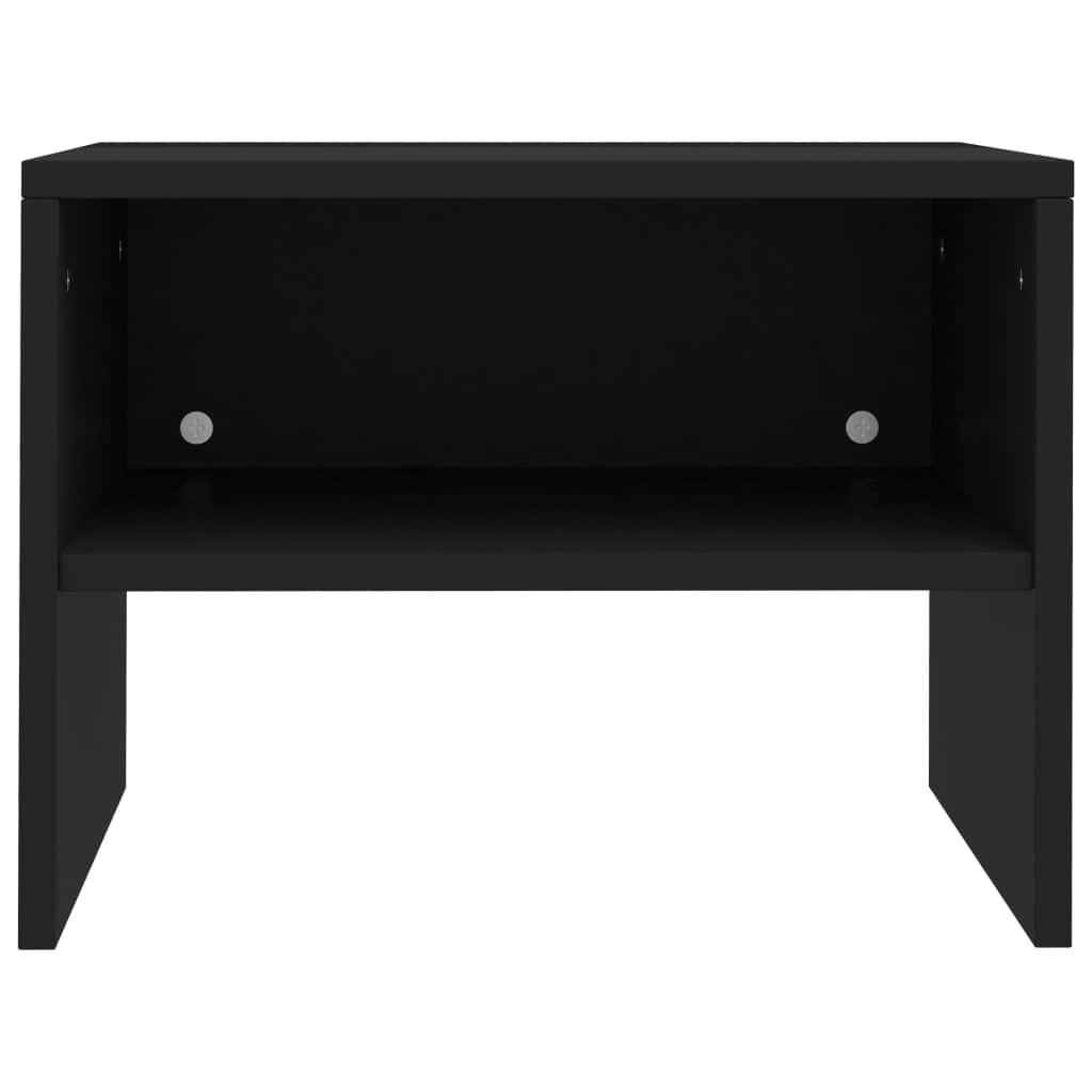 Bedside  Cabinet Black Chipboard