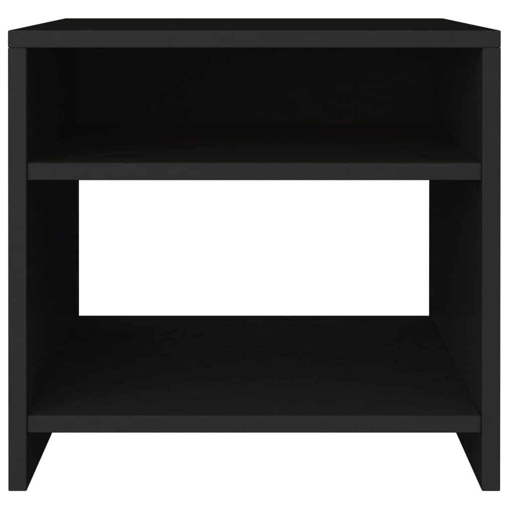 Bedside Cabinet Black Chipboard