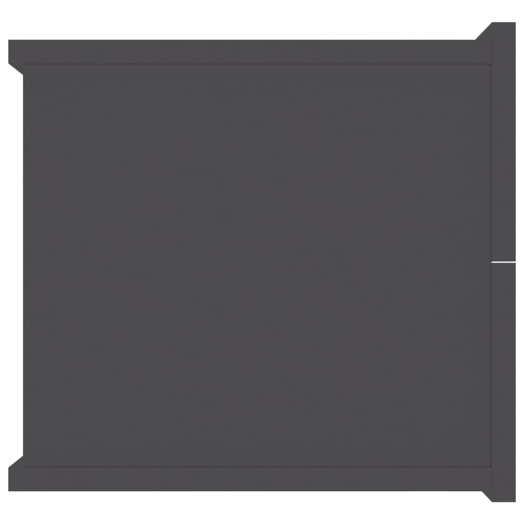 Bedside Cabinet Grey Chipboard