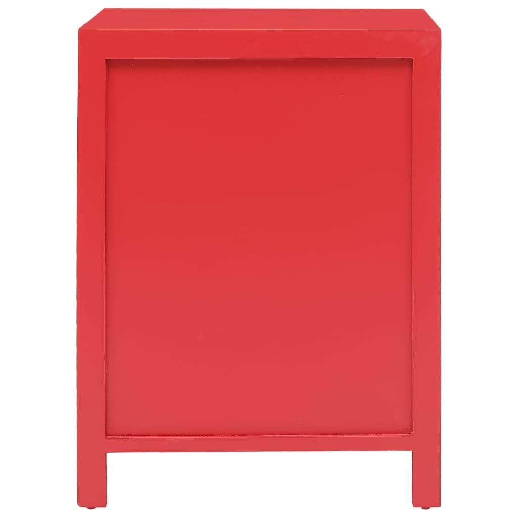 Bedside Cabinet Red