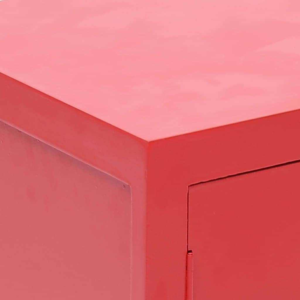 Bedside Cabinet Red