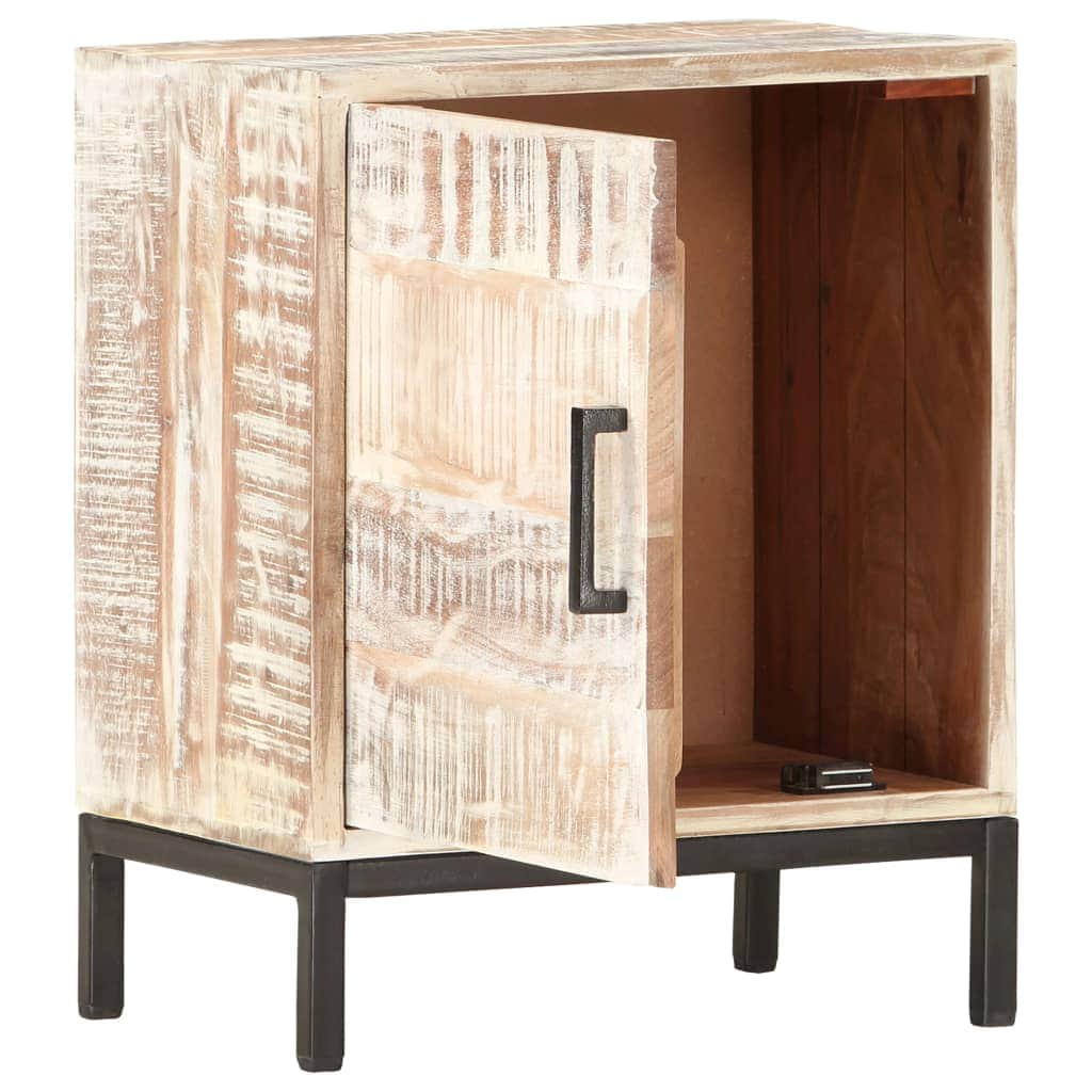Bedside Cabinet Solid Acacia Wood