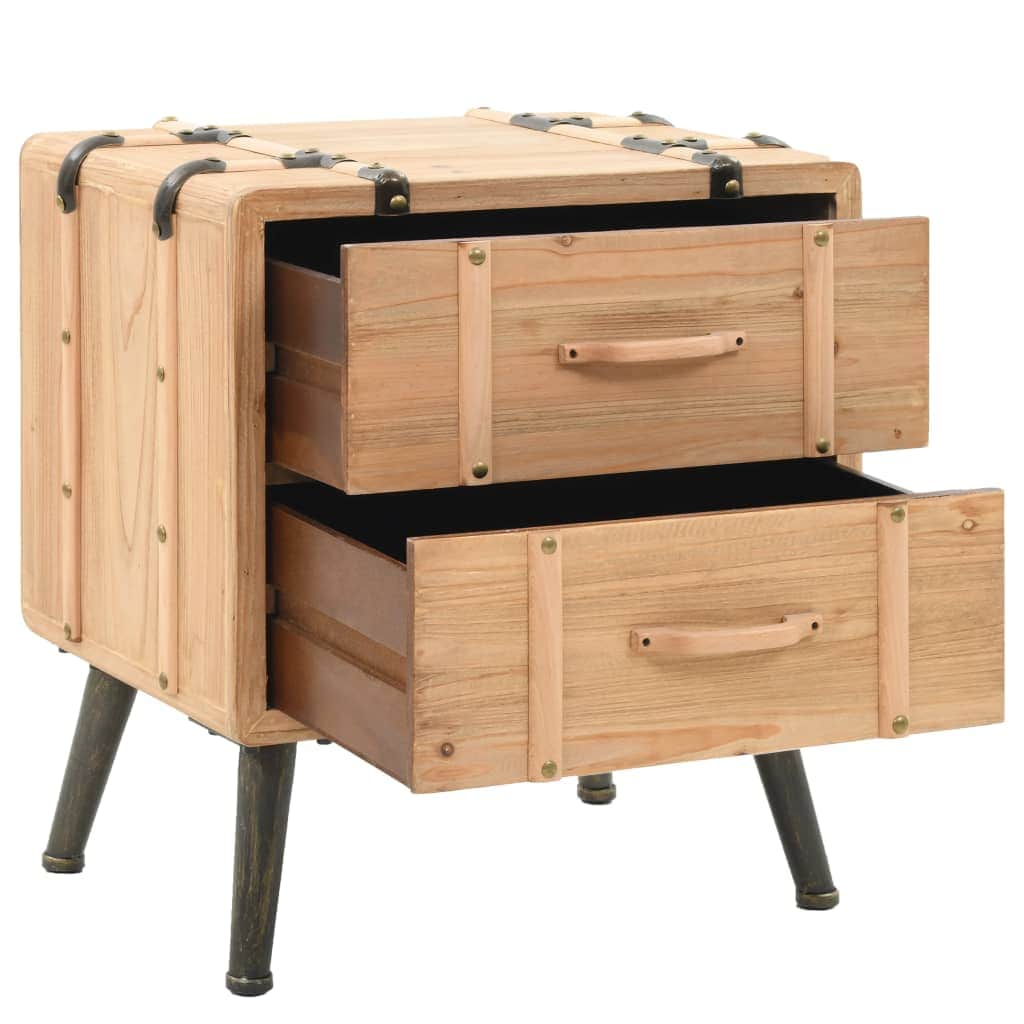 Bedside Cabinet Solid Fir Wood