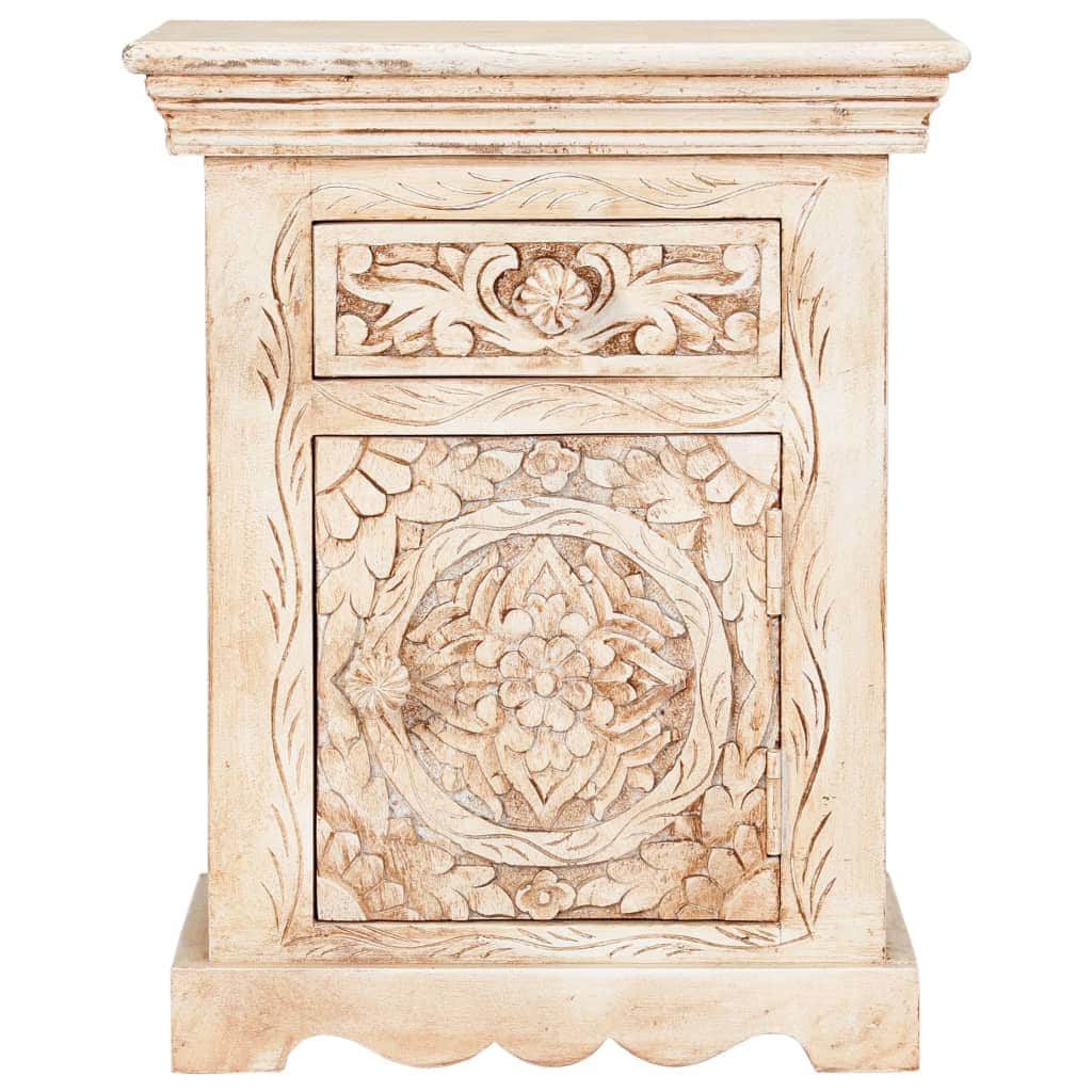 Bedside Cabinet Solid Mango Wood