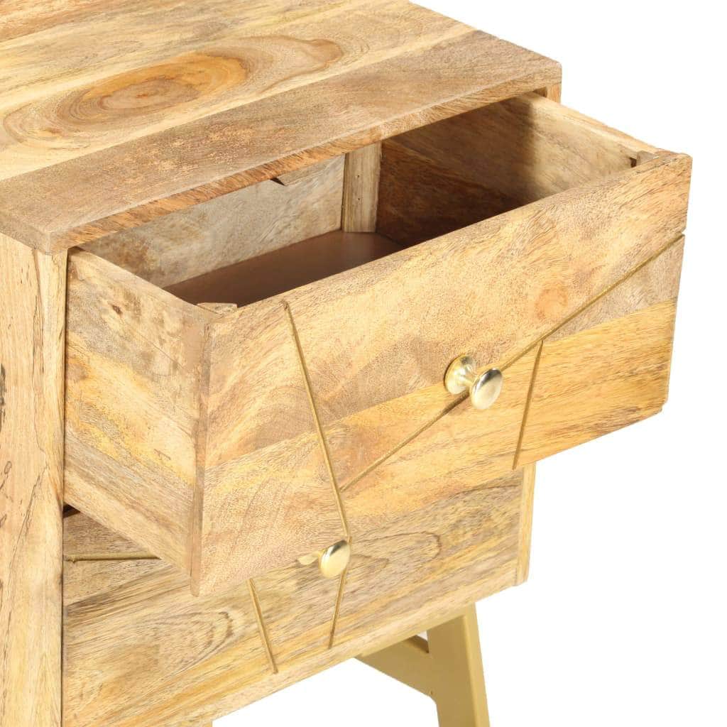Bedside Cabinet Solid Mango Wood
