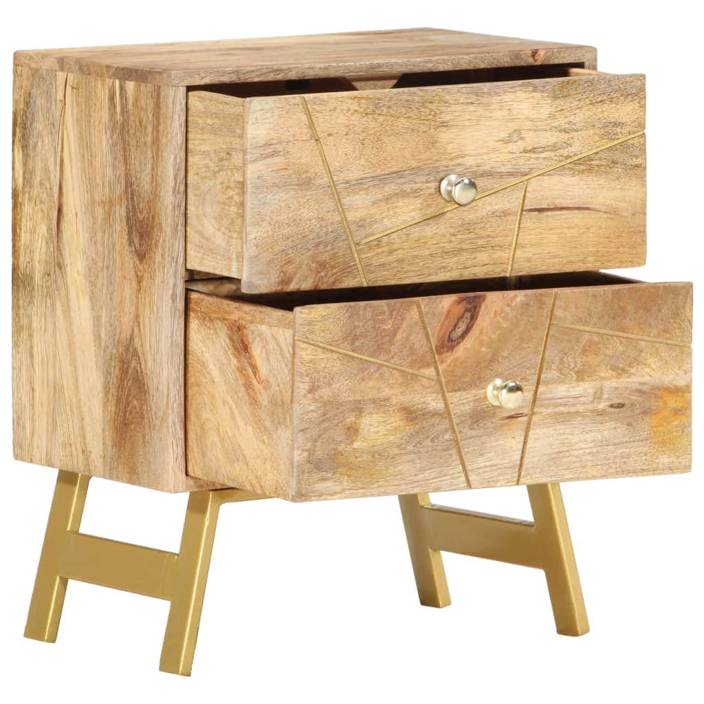 Bedside Cabinet Solid Mango Wood