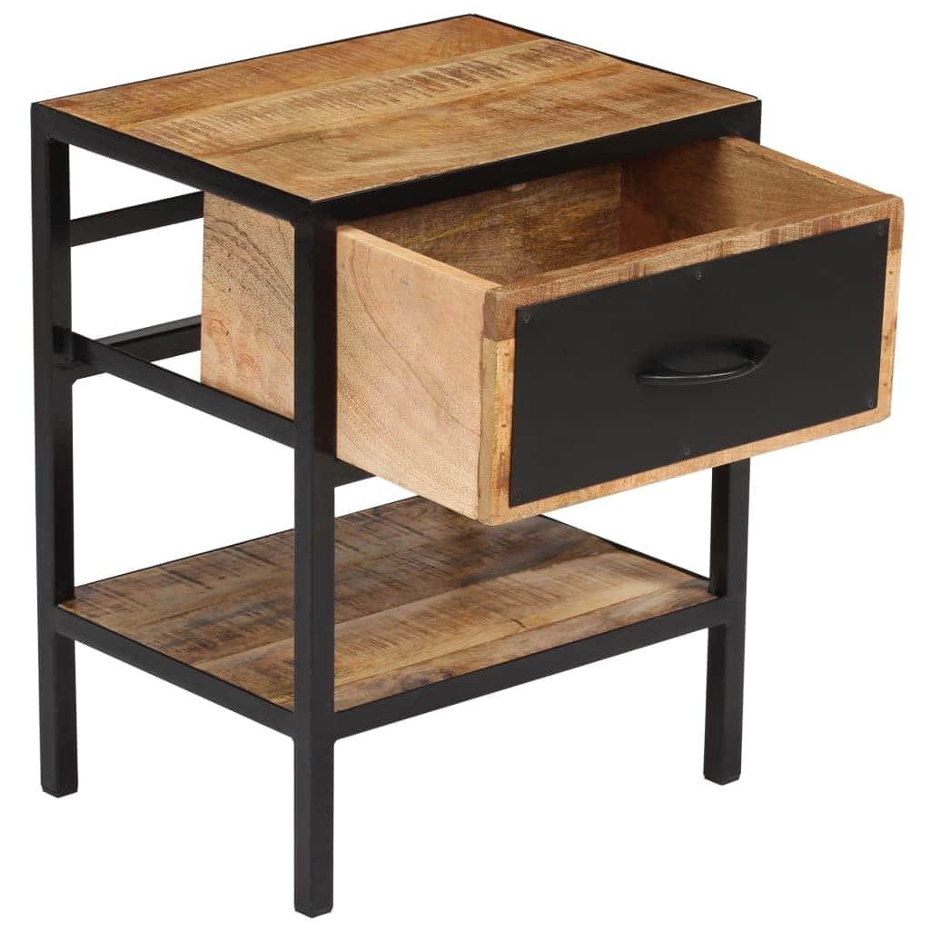 Bedside Cabinet Solid Mango Wood