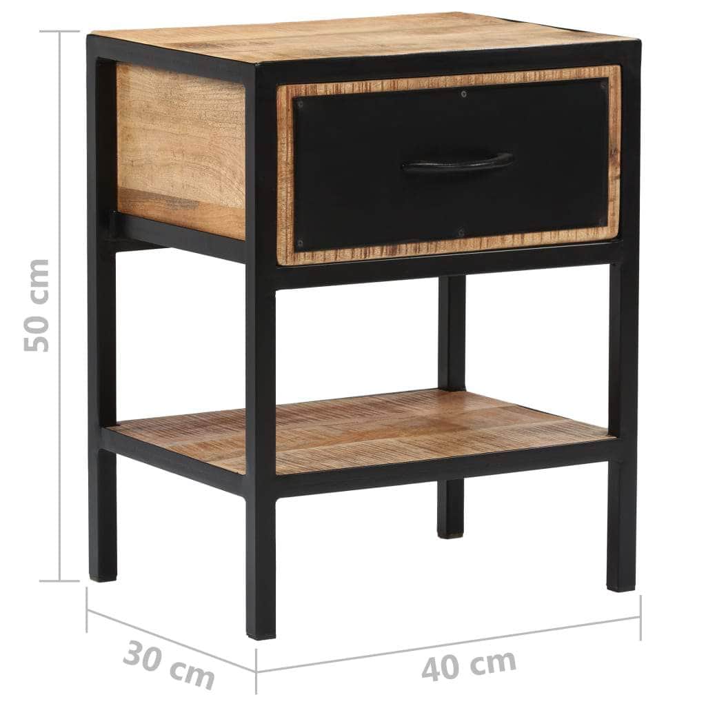 Bedside Cabinet Solid Mango Wood