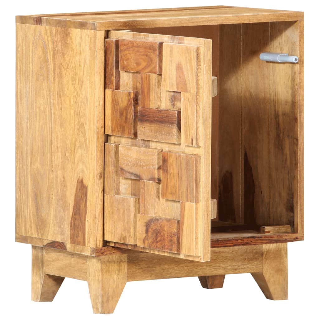 Bedside Cabinet Solid Sheesham Wood