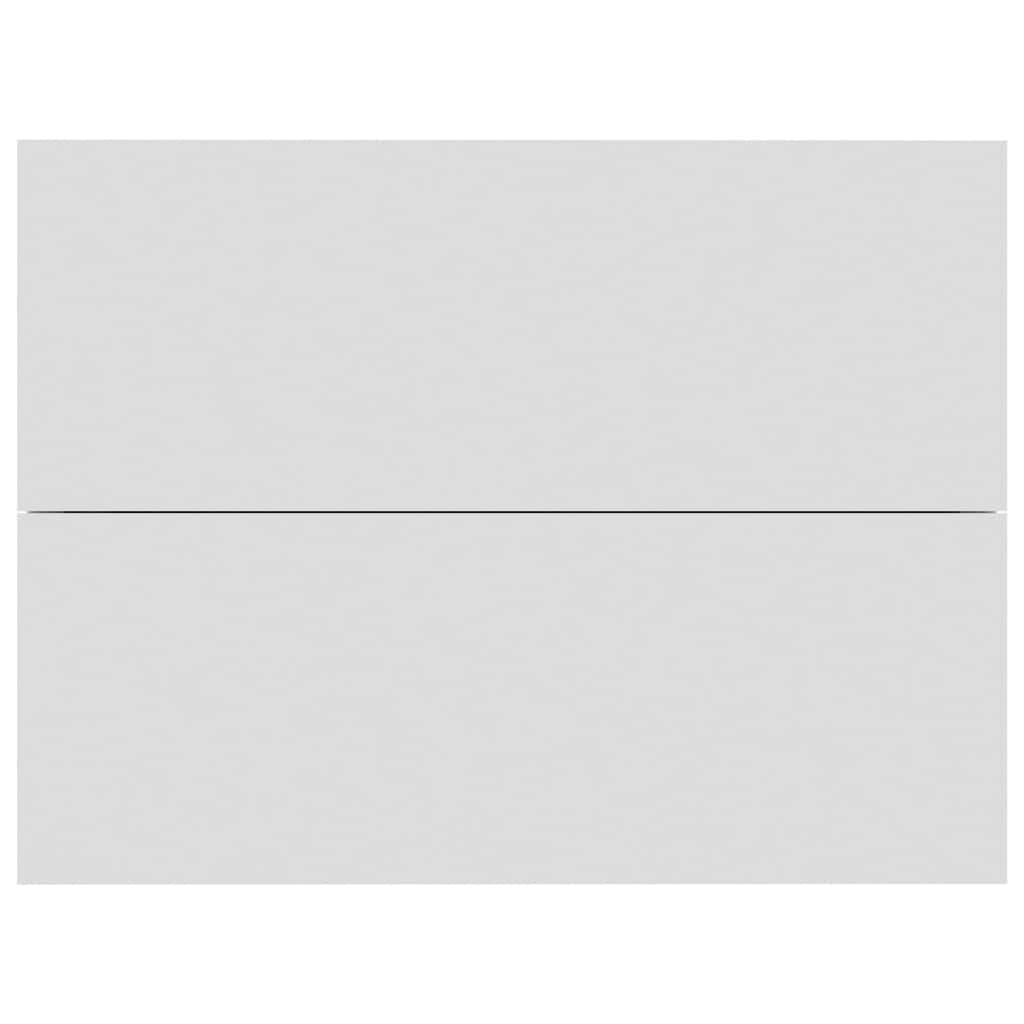 Bedside Cabinet White Chipboard 1