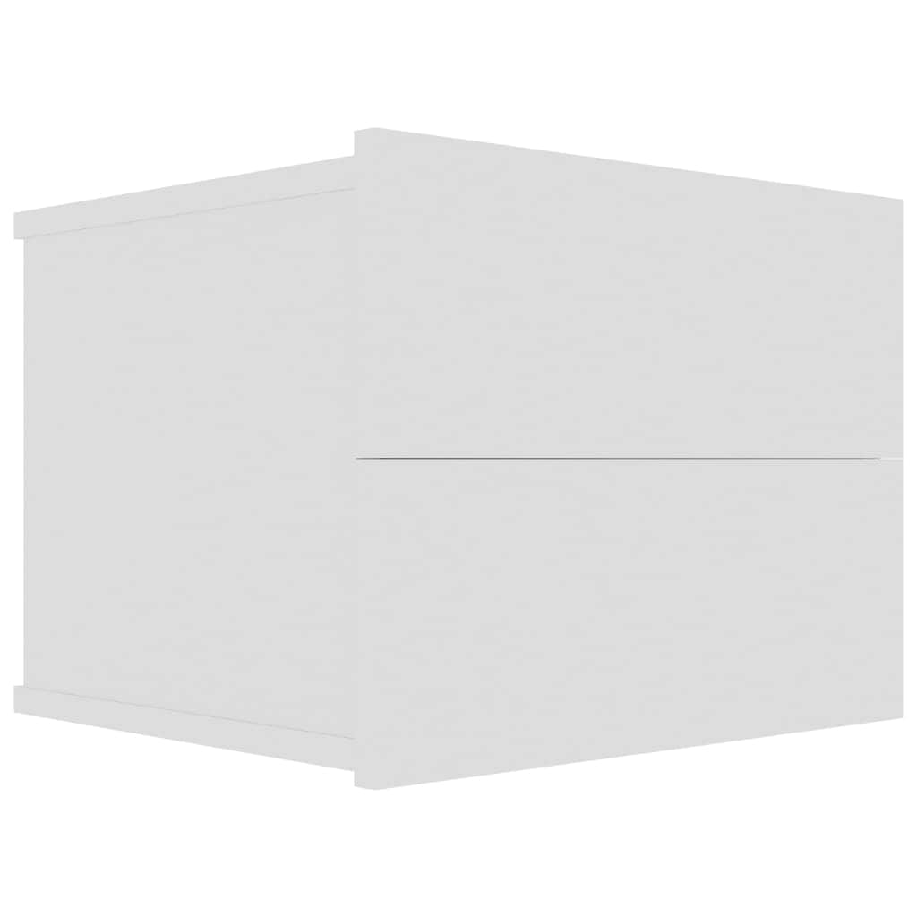 Bedside Cabinet White Chipboard 1