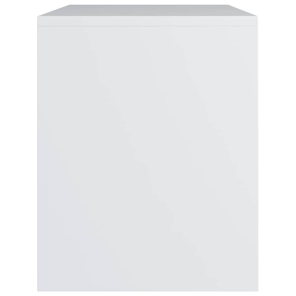 Bedside Cabinet White Chipboard